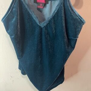 Rock & Roll Teal Velvet Top